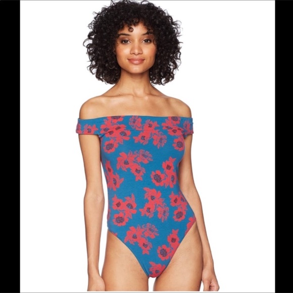 Free People NWT So Much off the shoulder body suit - Picture 2 of 8